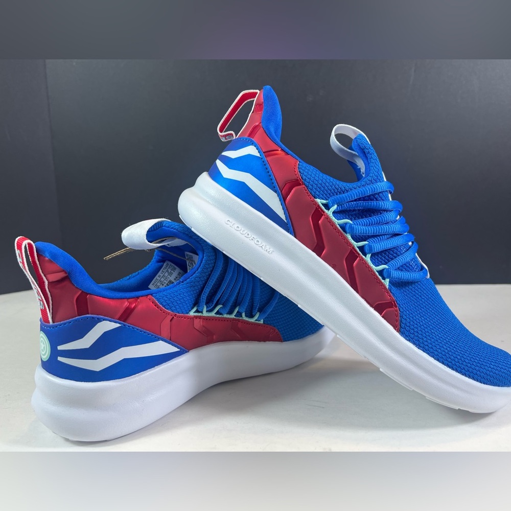 🆕 Adidas Marvel Captain America Lite Racer Adapt  7.0 Unisex Size:5 New With Box - Picture 6 of 17